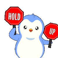 Hold On Penguin Sticker by Pudgy Penguins