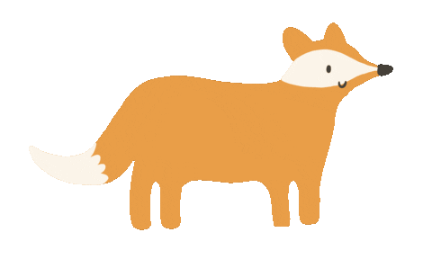 Happy Fox Sticker by dekleinevogelaar