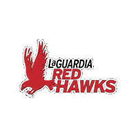 Red Hawks Lagcc Sticker by LaGuardia Community College