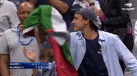 Man Shakes The Italian Flag