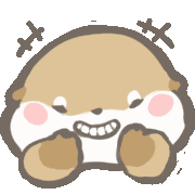 chuchuotter laugh giggle grin otter Sticker