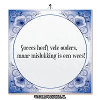 Succes Reflectie Sticker by Tegelspreuken.nl