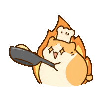 Excited Cat Sticker by Bichi Mao
