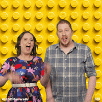 LEGOMastersAU surprise scared shock australia GIF