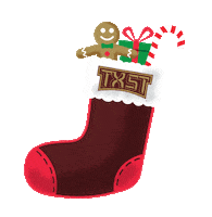 Candy Cane Christmas Sticker by Texas State University