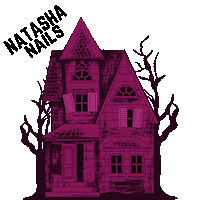 Haunted House Halloween Sticker by NATASHA NAILS