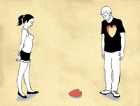 comic book heart GIF