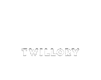 twillory white text twillory twillory logo twills Sticker