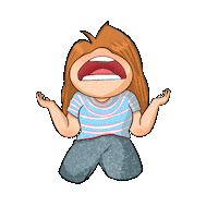 Sad Cry Sticker