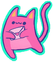 mewillustration love cat heart valentine Sticker