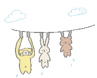 nagitoplum_ うさぎ くま さる どうぶつ Sticker