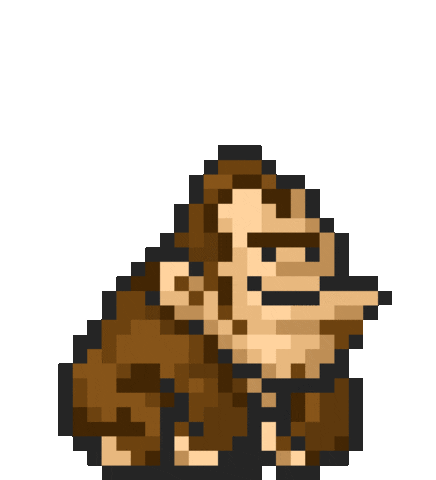 8Bit Gorilla Sticker