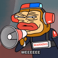 Warning Uh Oh GIF by Ponke