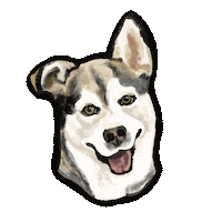 Dog Kota Sticker by HeARTs Speak