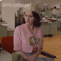 Rachel Brosnahan Reaction GIF by The Marvelous Mrs. Maisel