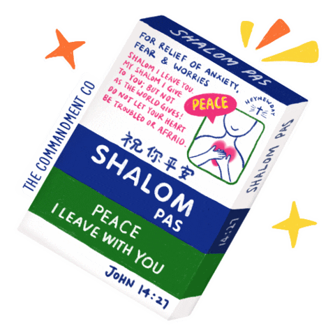 thecommandmentco peace fear anxiety leave Sticker