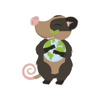 Mundo Salvar Sticker by Projeto Marsupiais