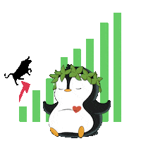 Going Up To The Moon Sticker by Pudgy Memez