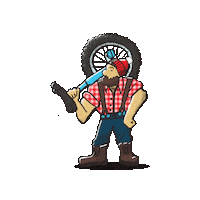 Paul Bunyan Unicycle Sticker by VisitBemidji