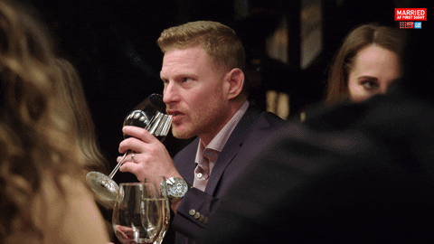 Drink Reaction GIF by Married At First Sight