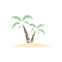 Palm Tree Beach Sticker by Island Media