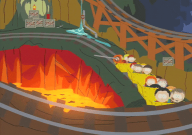 roller coaster ride GIF by South Park 