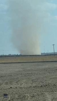 Huge Dust Devil Spins in Missouri Field
