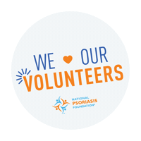 Volunteer Sticker by National Psoriasis Foundation