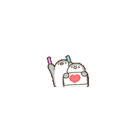 Heart Penguin Sticker
