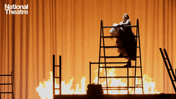 On Fire Reaction GIF by National Theatre