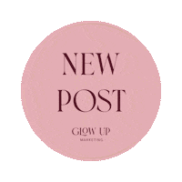 New Post Glowing Sticker by glowupmarketing