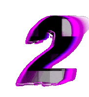 Glitch Numbers Sticker by #BASILIO