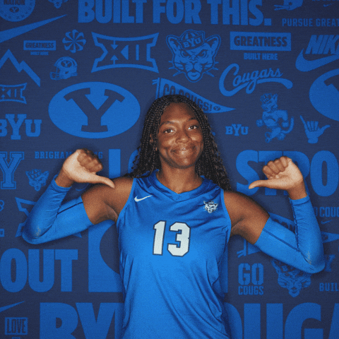 Ncaa Volleyball Go Cougs GIF by BYU Cougars