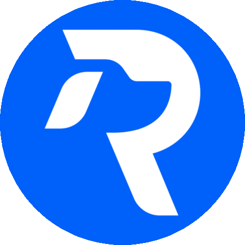 rateretriever dog logo r flashing Sticker
