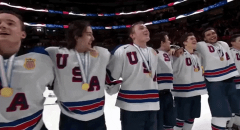 Gold Medal Singing GIF by USA Hockey