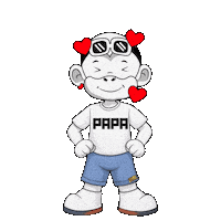 Papa Pa Sticker by Zhot