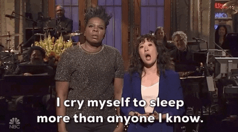 Sandra Oh Crying GIF by Saturday Night Live