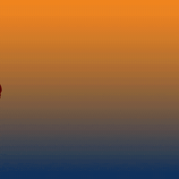 Digital art gif. Orange shape of Texas slides in over an orange and blue background. The text “Texas Votes” appears as five stars shoot upward. An envelope stamped “By Mail” slides into frame.