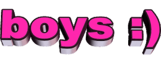 pink boys Sticker by AnimatedText