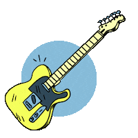 Rock Guitar Sticker