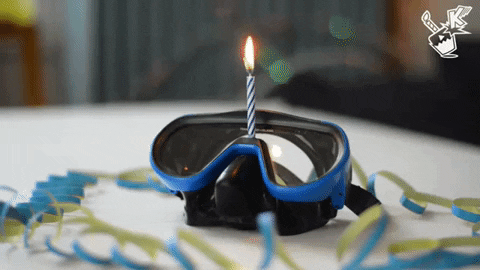 Konradulations giphygifmaker celebration blue birthday GIF