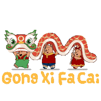 Lion Dance Fun Sticker