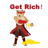 Katanainu rich katana inu kata Sticker