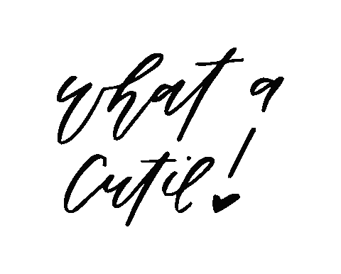 Cutie Calligraphy Sticker by four things paper