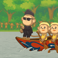 Summer Boat GIF by Wise Monkey Meme