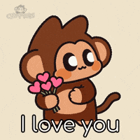 I Love You Flowers GIF by Chimpers