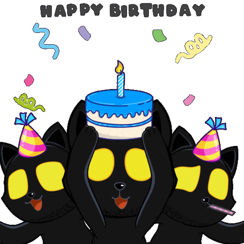 Happy Birthday Cat Sticker by VeeFriends