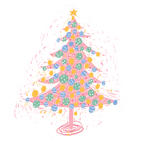 Christmas Tree Illustration GIF by Amalteia