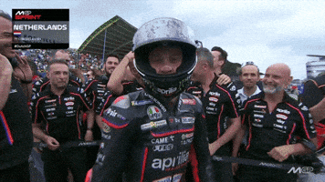 Celebration Hello GIF by MotoGP™