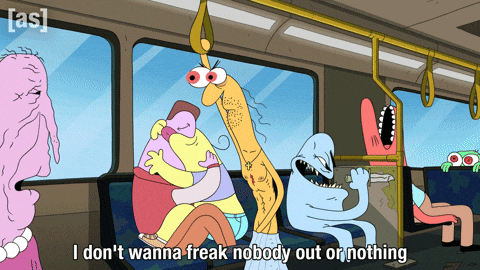 Freak Out Bus GIF by Adult Swim
